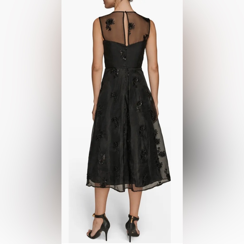 ORGANZA SLEEVELESS BEAD MIDI GOWN - Picture 2 of 9